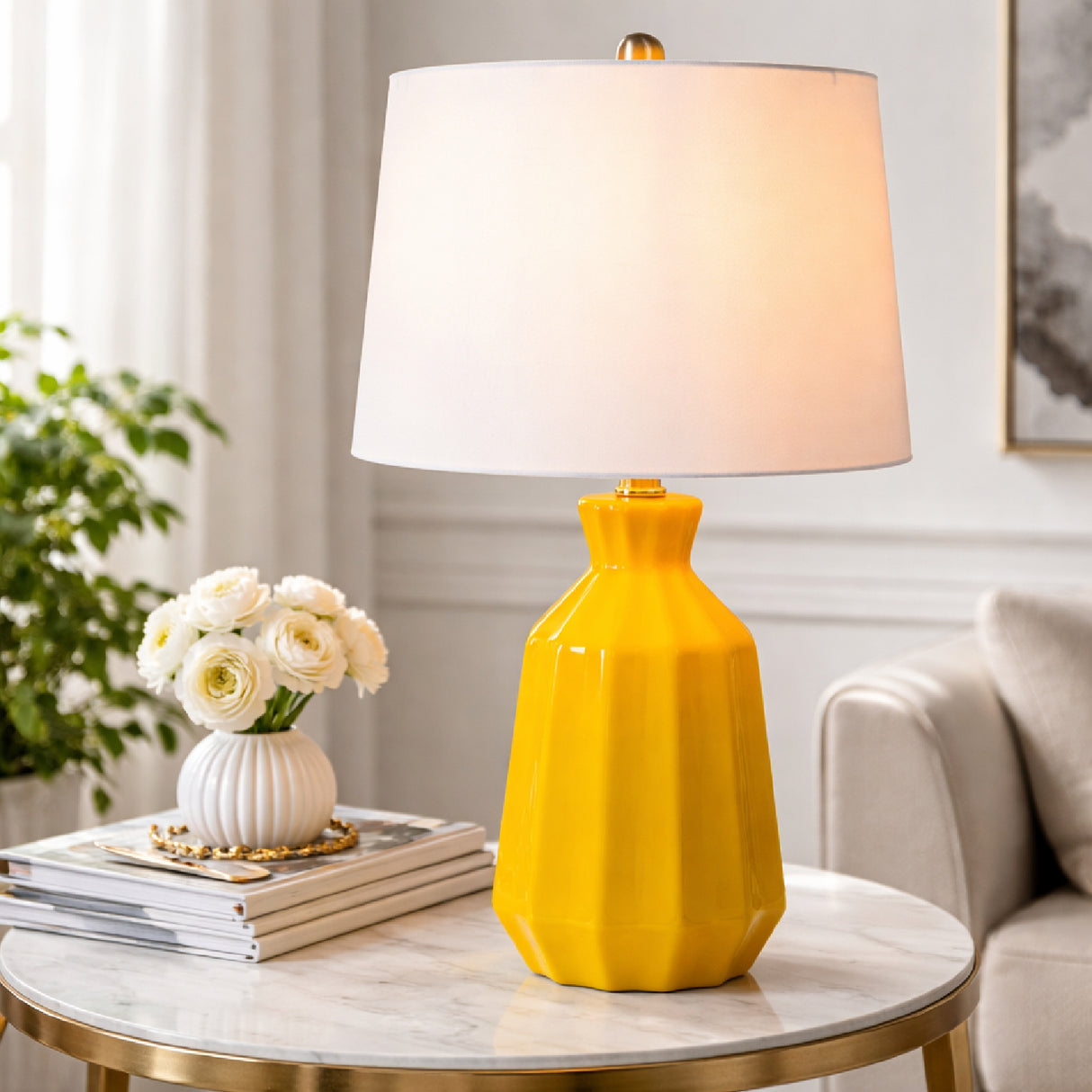   Modern European furniture - Neon Glazed Ceramic Table Lamp - www.oroa.com | Oroa.com