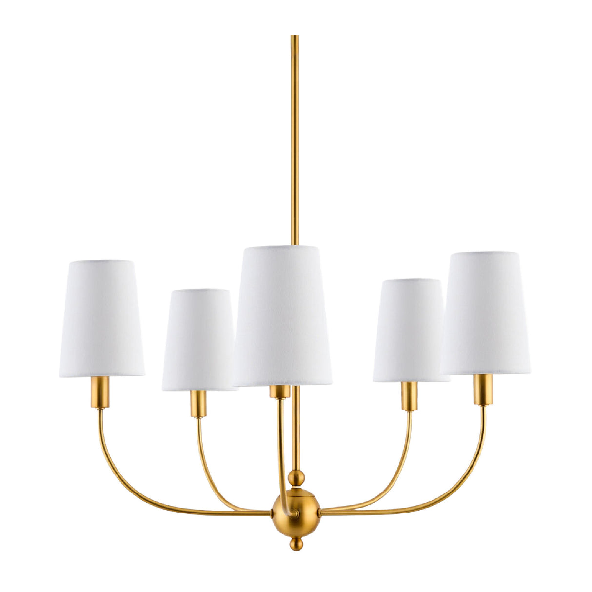   Modern European furniture - 6-Light White Linen Chandelier - www.oroa.com | Oroa.com