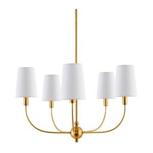  Modern European furniture - 6-Light White Linen Chandelier - www.oroa.com | Oroa.com
