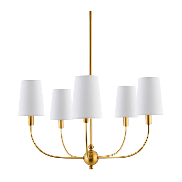Modern European furniture - 6-Light White Linen Chandelier - www.oroa.com