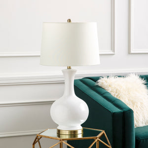   Modern European furniture - White Ceramic Linen Table Lamp - www.oroa.com | Oroa.com