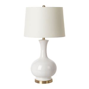   Modern European furniture - White Ceramic Linen Table Lamp - www.oroa.com | Oroa.com