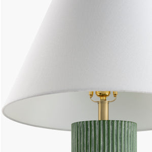   Modern European furniture - Ridged Green Accent Table Lamp - www.oroa.com | Oroa.com