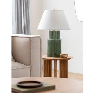   Modern European furniture - Ridged Green Accent Table Lamp - www.oroa.com | Oroa.com
