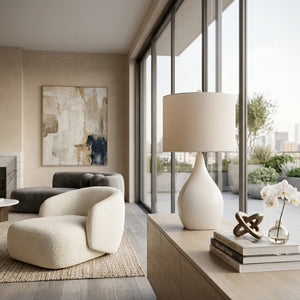   Modern European furniture - Cream Ceramic Table Lamp - www.oroa.com | Oroa.com
