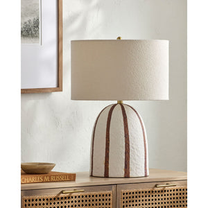   Modern European furniture - Vertical Lined Ceramic Table Lamp - www.oroa.com | Oroa.com