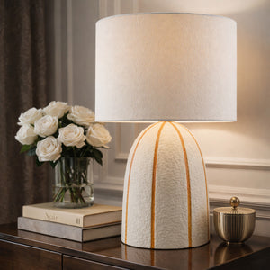   Modern European furniture - Vertical Lined Ceramic Table Lamp - www.oroa.com | Oroa.com