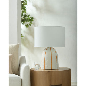  Modern European furniture - Vertical Lined Ceramic Table Lamp - www.oroa.com | Oroa.com
