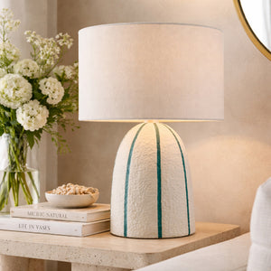   Modern European furniture - Vertical Lined Ceramic Table Lamp - www.oroa.com | Oroa.com