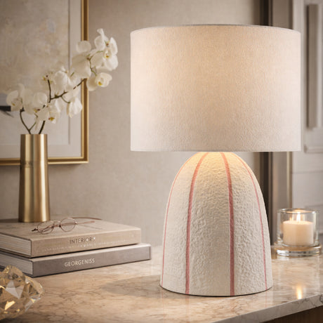   Modern European furniture - Vertical Lined Ceramic Table Lamp - www.oroa.com | Oroa.com