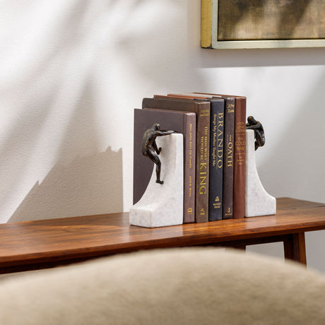   Modern European furniture - Marble & Bronze Bookend Set (2) - www.oroa.com | Oroa.com