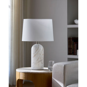   Modern European furniture - Cream Linen Marble Table Lamp - www.oroa.com | Oroa.com