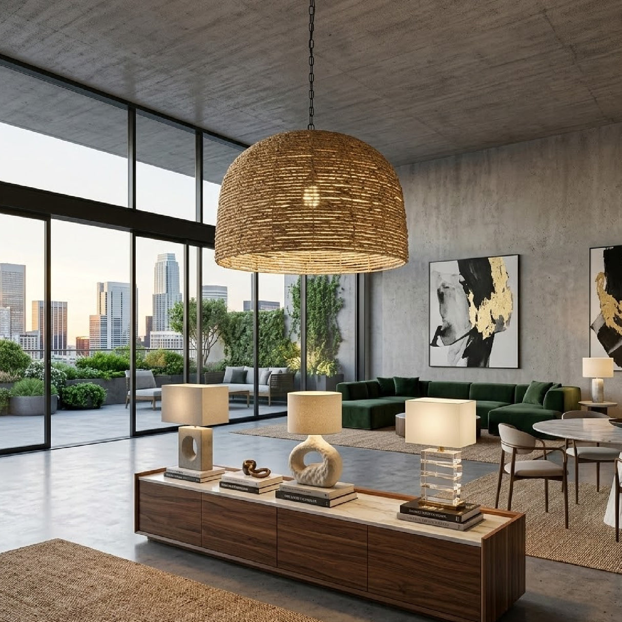   Modern European furniture - Rattan Dome Pendant Lamp - www.oroa.com | Oroa.com