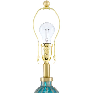   Modern European furniture - Hand-painted Blue Glass Table Lamp - www.oroa.com | Oroa.com