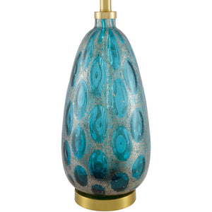   Modern European furniture - Hand-painted Blue Glass Table Lamp - www.oroa.com | Oroa.com