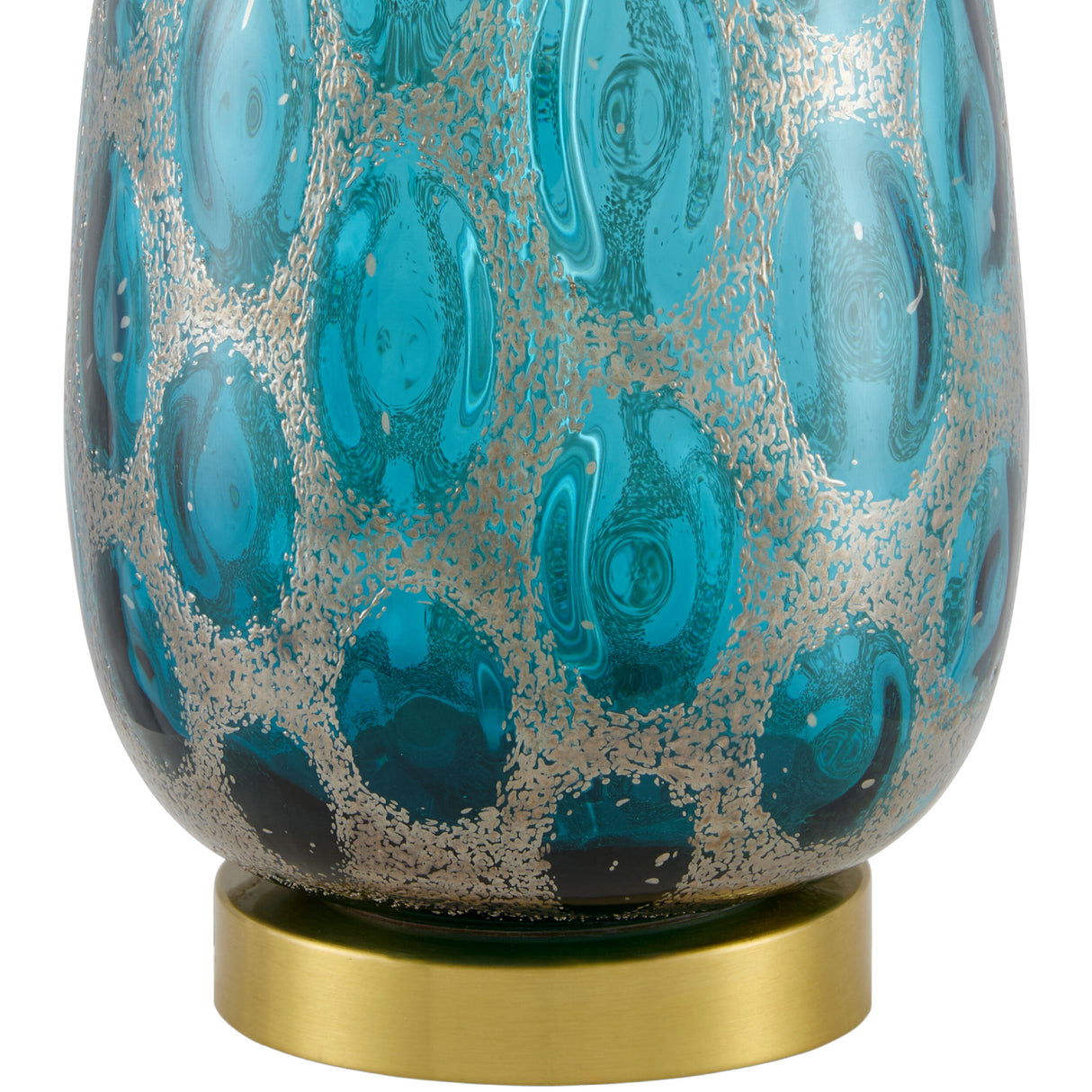   Modern European furniture - Hand-painted Blue Glass Table Lamp - www.oroa.com | Oroa.com