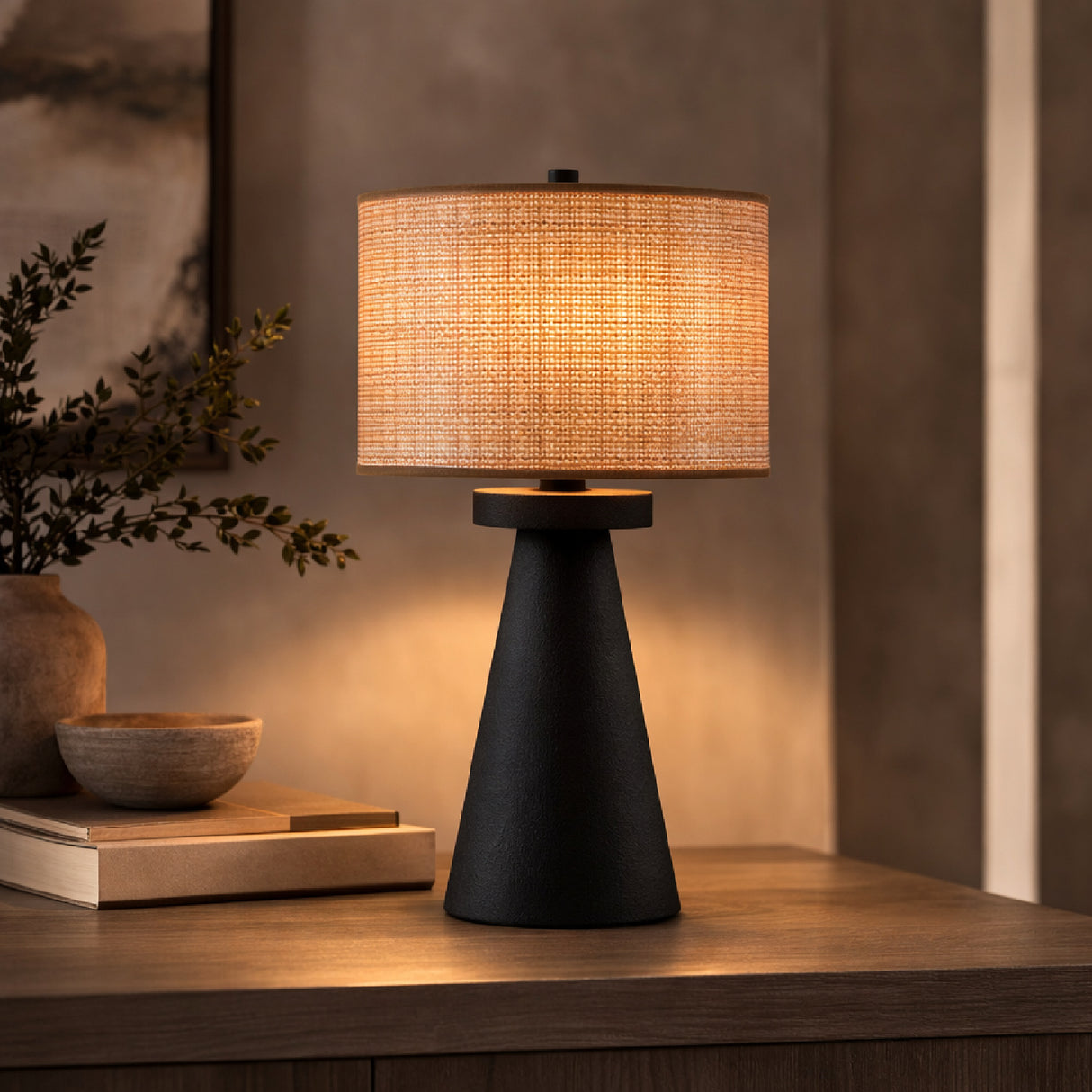   Modern European furniture - Brown Linen Accent Table Lamp - www.oroa.com | Oroa.com