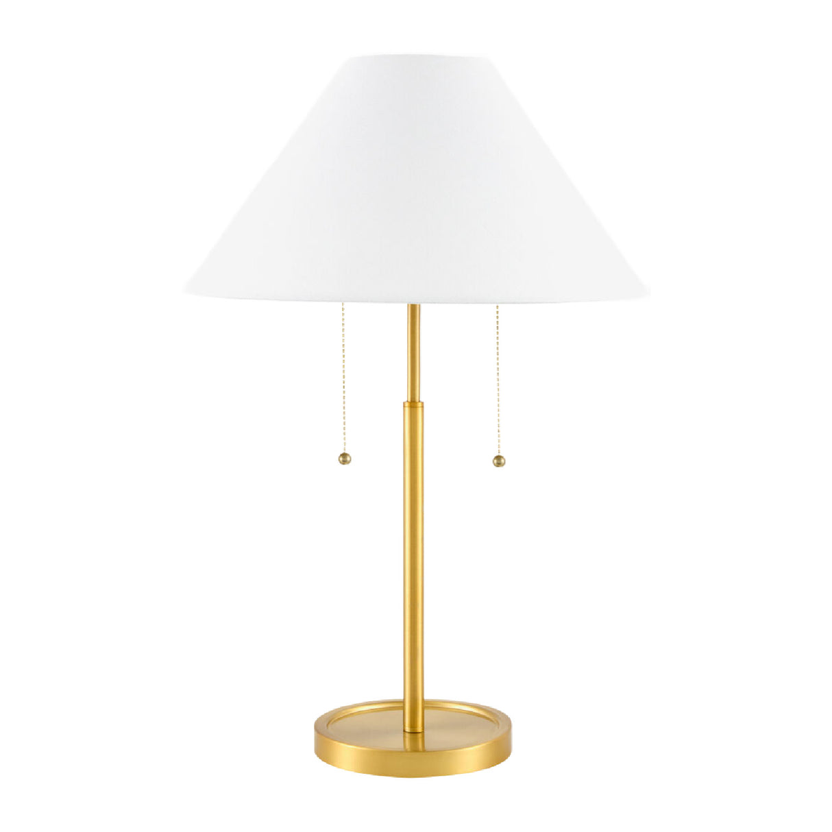   Modern European furniture - White Linen Gold Table Lamp - www.oroa.com | Oroa.com