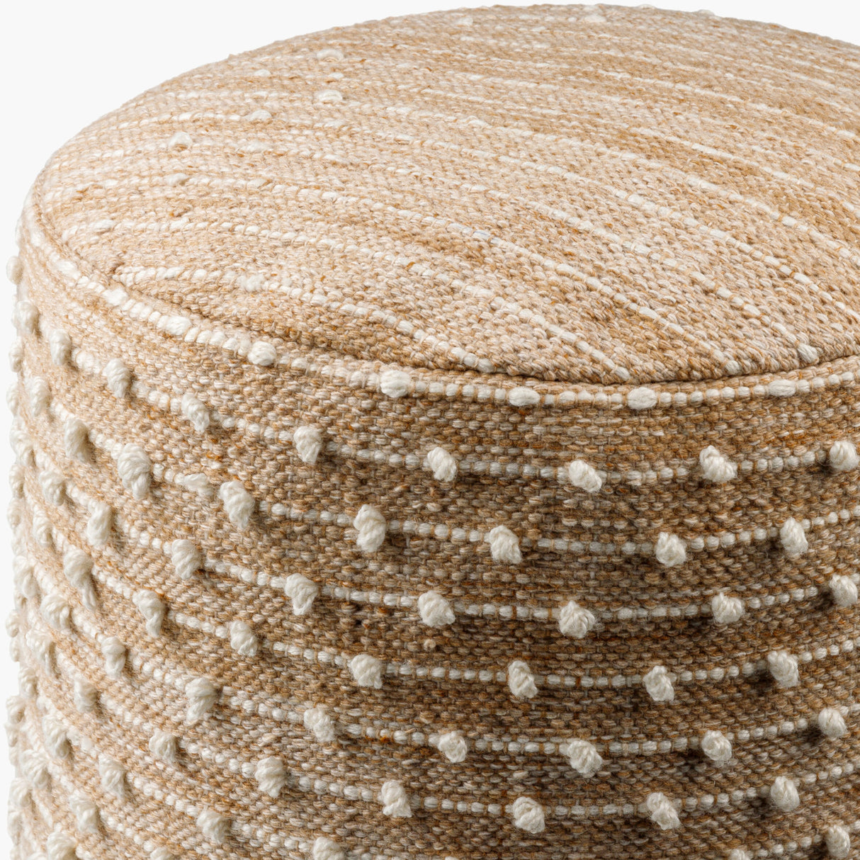   Modern European furniture - Beaded Beige Outdoor Pouf - www.oroa.com | Oroa.com