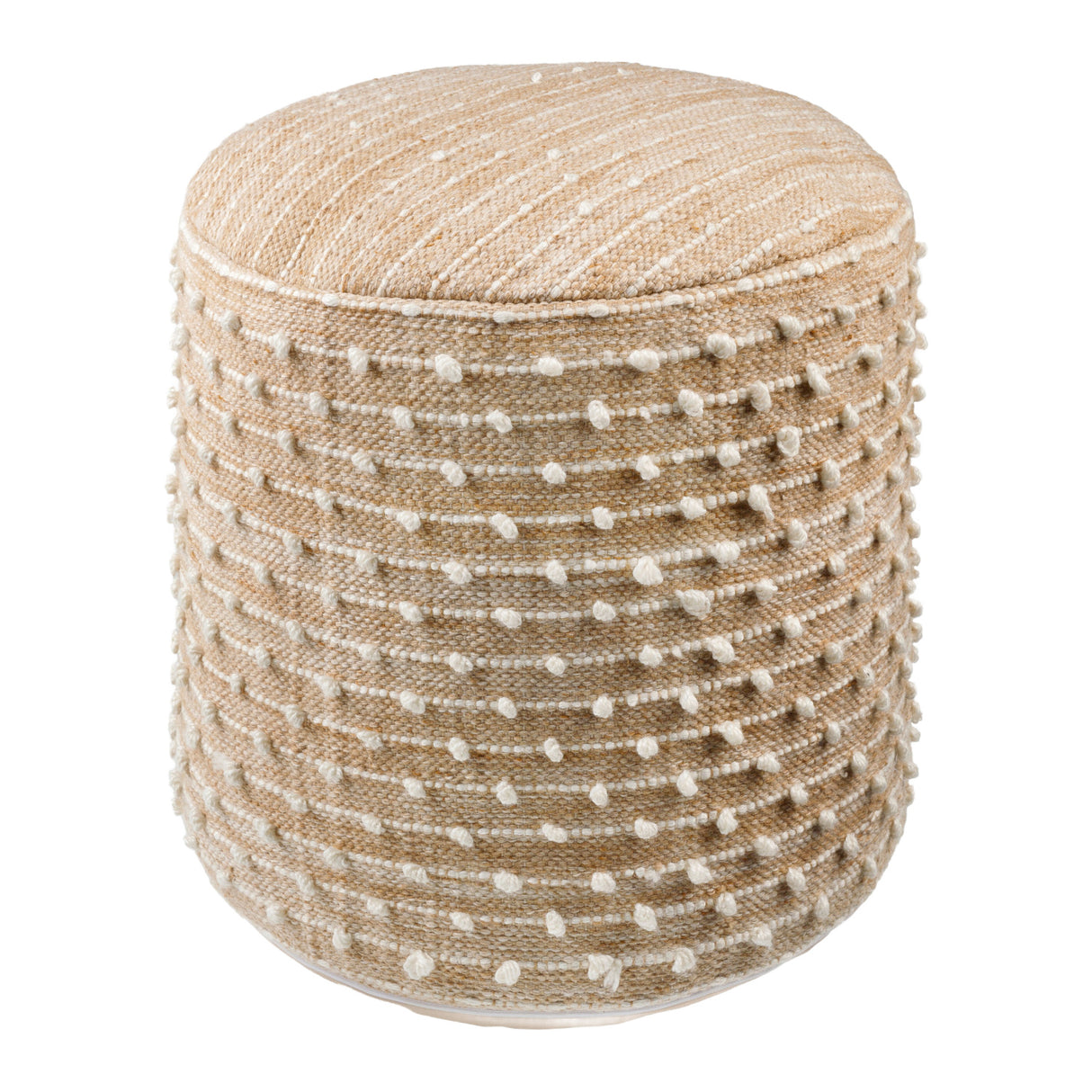   Modern European furniture - Beaded Beige Outdoor Pouf - www.oroa.com | Oroa.com