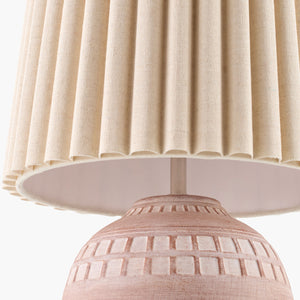   Modern European furniture - Ceramic Fluted Linen Table Lamps (2) - www.oroa.com | Oroa.com