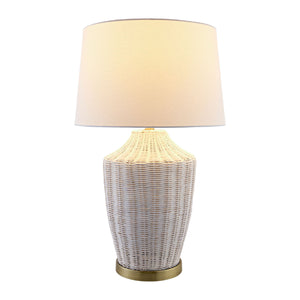   Modern European furniture - White Rattan Accent Table Lamp - www.oroa.com | Oroa.com