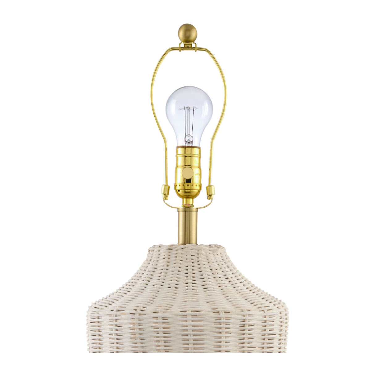   Modern European furniture - White Rattan Accent Table Lamp - www.oroa.com | Oroa.com