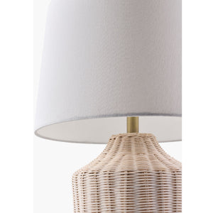   Modern European furniture - White Rattan Accent Table Lamp - www.oroa.com | Oroa.com