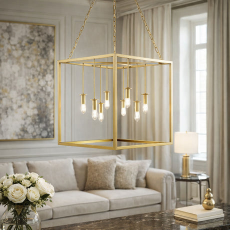   Modern European furniture - Gold-Framed 7-Light Pendant Lamp - www.oroa.com | Oroa.com