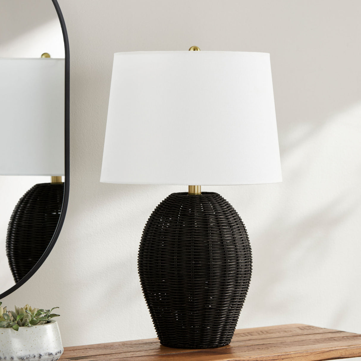   Modern European furniture - Rattan Base Accent Table Lamp L  - www.oroa.com | Oroa.com