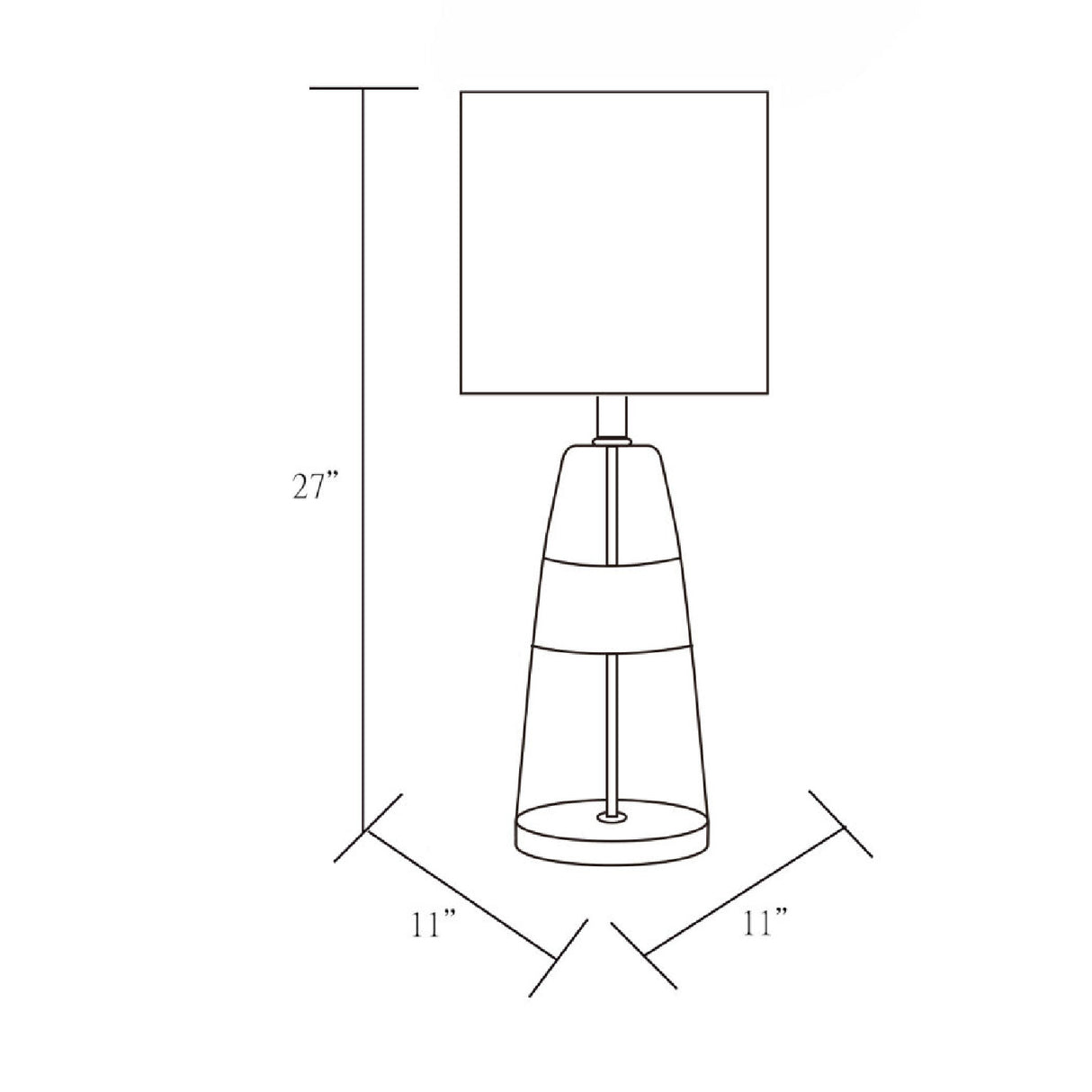   Modern European furniture - Clear Glass Accent Table Lamp - www.oroa.com | Oroa.com