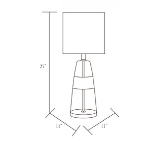   Modern European furniture - Clear Glass Accent Table Lamp - www.oroa.com | Oroa.com