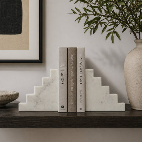   Modern European furniture - Marble Stairs Bookends (2) - www.oroa.com | Oroa.com
