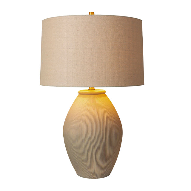 Modern European furniture - Glazed Gray Ceramic Table Lamp - www.oroa.com