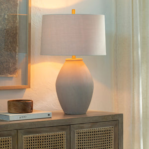   Modern European furniture - Glazed Gray Ceramic Table Lamp - www.oroa.com | Oroa.com