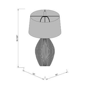   Modern European furniture - Glazed Gray Ceramic Table Lamp - www.oroa.com | Oroa.com