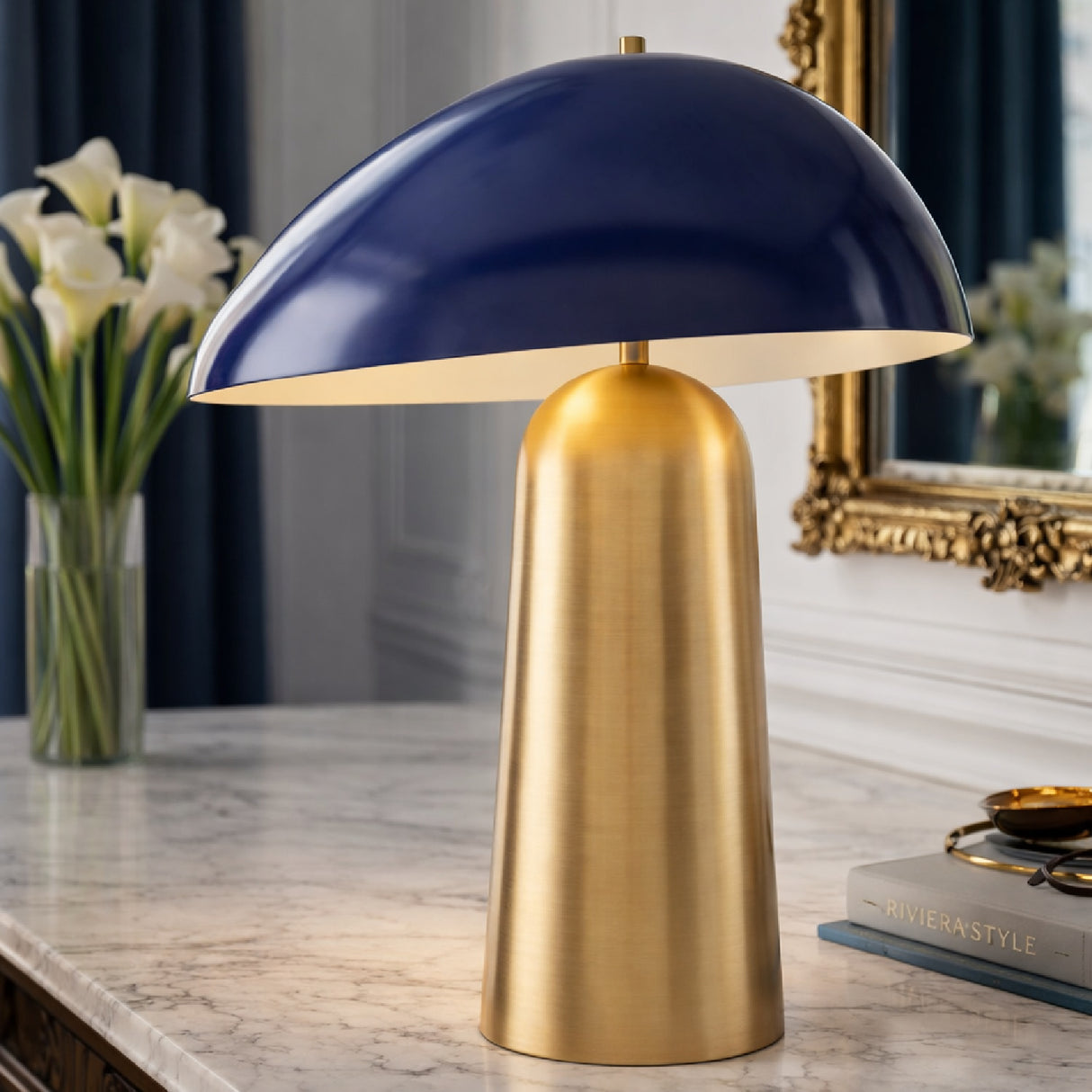   Modern European furniture - Colored Glass Shade Table Lamp - www.oroa.com | Oroa.com