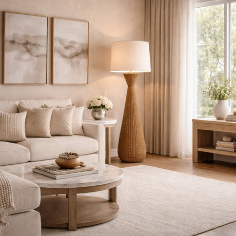   Modern European furniture - Hourglass Rattan Accent Floor Lamp - www.oroa.com | Oroa.com