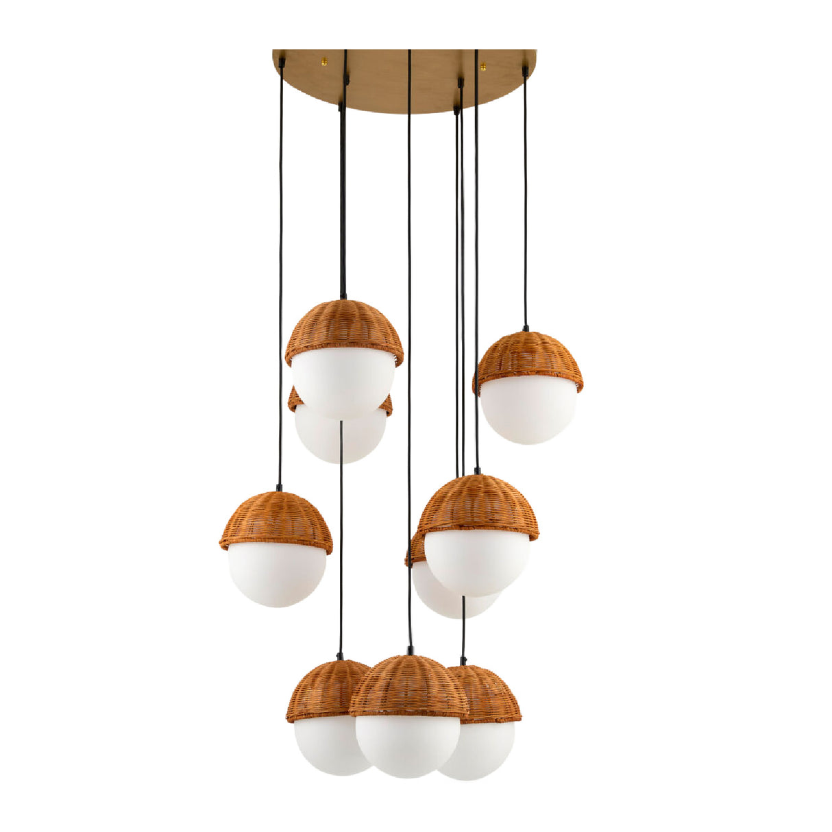   Modern European furniture - White Glass Sphere 9-Light Chandelier - www.oroa.com | Oroa.com
