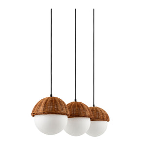   Modern European furniture - White Glass Sphere 3-Light Chandelier - www.oroa.com | Oroa.com