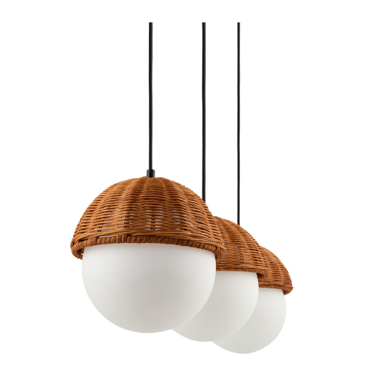  Modern European furniture - White Glass Sphere 3-Light Chandelier - www.oroa.com | Oroa.com