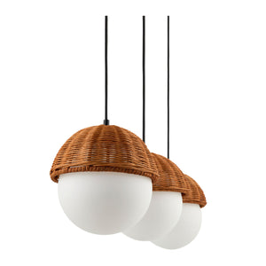  Modern European furniture - White Glass Sphere 3-Light Chandelier - www.oroa.com | Oroa.com