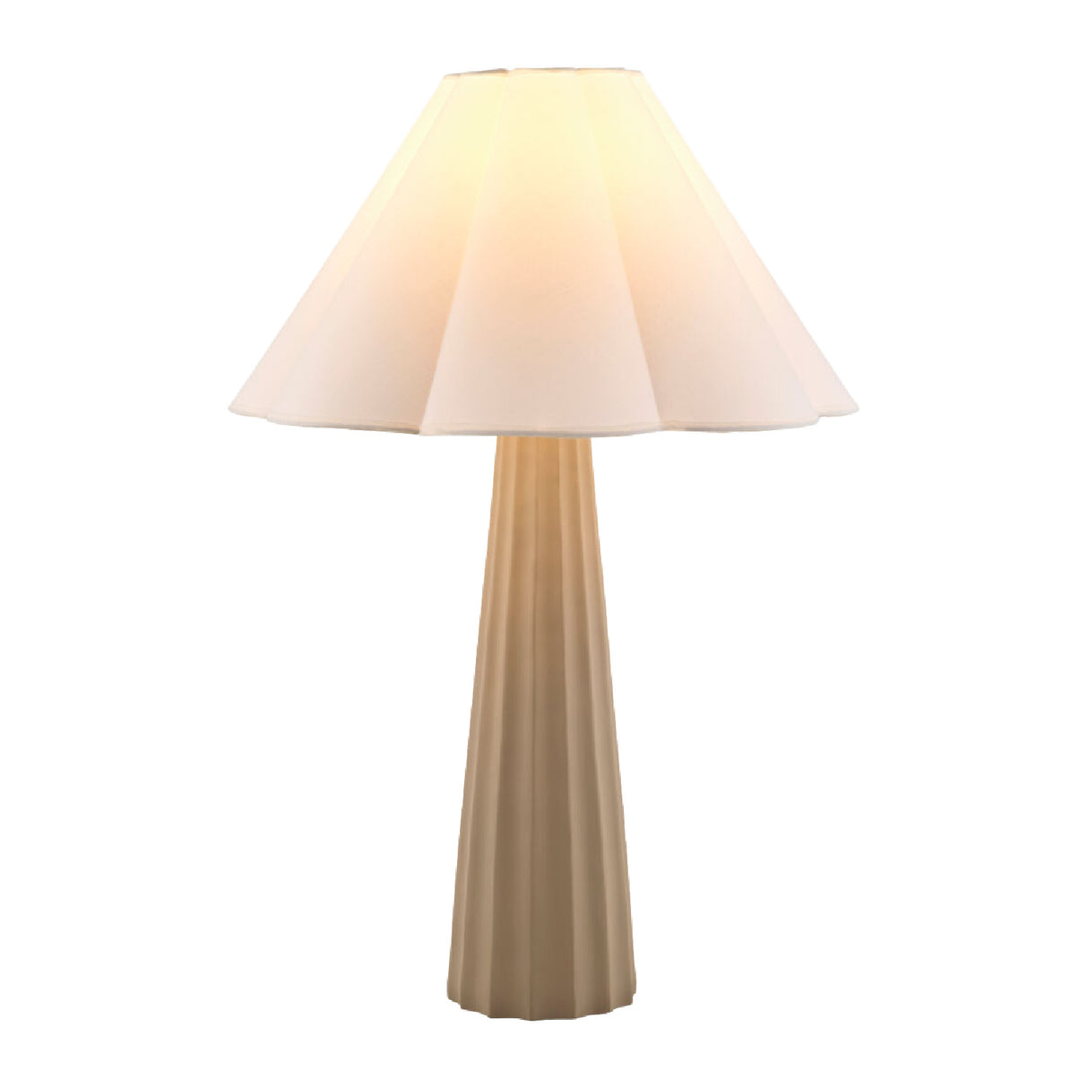   Modern European furniture - Scalloped White Cotton Table Lamp - www.oroa.com | Oroa.com