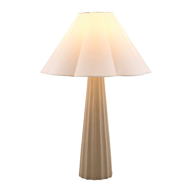 Modern European furniture - Scalloped White Cotton Table Lamp - www.oroa.com