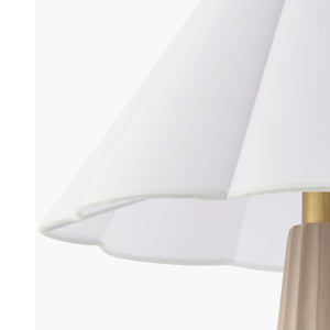   Modern European furniture - Scalloped White Cotton Table Lamp - www.oroa.com | Oroa.com