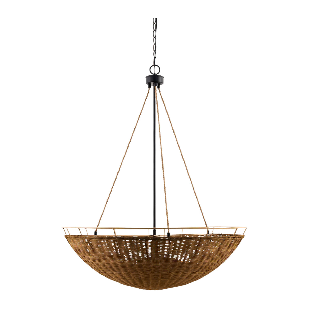   Modern European furniture - Rattan Bowl 3-Light Chandelier - www.oroa.com | Oroa.com