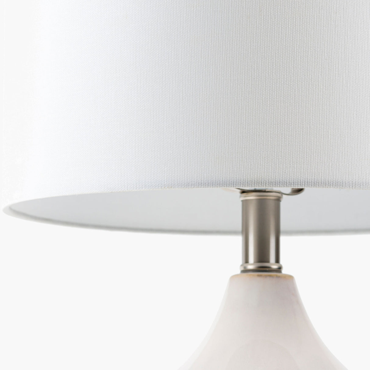  Modern European furniture - White Ceramic Linen Table Lamp - www.oroa.com | Oroa.com