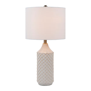   Modern European furniture - White Ceramic Linen Table Lamp - www.oroa.com | Oroa.com