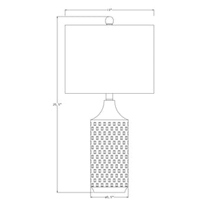   Modern European furniture - White Ceramic Linen Table Lamp - www.oroa.com | Oroa.com