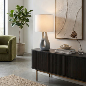   Modern European furniture - Textured Gray Accent Table Lamp - www.oroa.com | Oroa.com